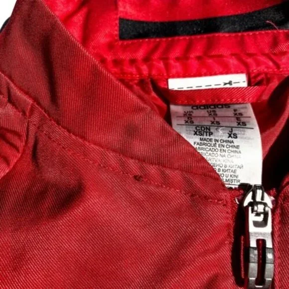 Adidas Manchester United Track Top Full Zip Bomber Jacket Red XS Extra Small